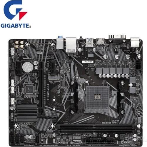 For Gigabyte GA B550M H Motherboard AM4 DDR4 B550 Used Desktop Mainboard Support R5 R7 5800X 5600X 5300X