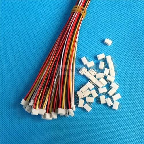 Mini Micro ZH 1.5 4-Pin JST Connector with Wires Cables 40pcs= 20pcs female cable +20pcs male connector