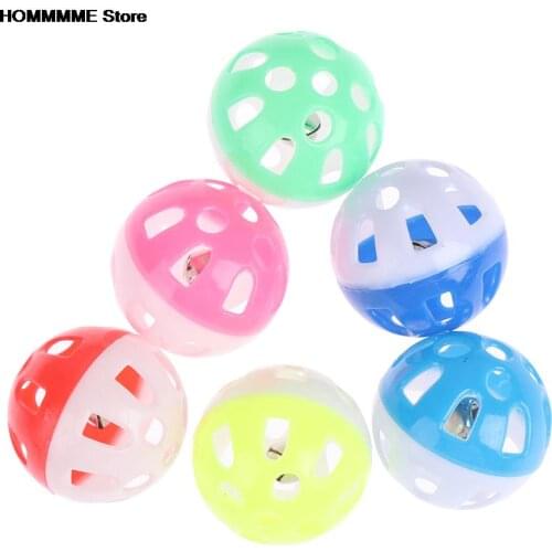 1Pc Pet Toy Cat Hollow Bell Ball 3.8cm Parrot Toy New Bird Hollow Bell Ball For Parakeet Cockatiel Chew Fun Cage Random Colors