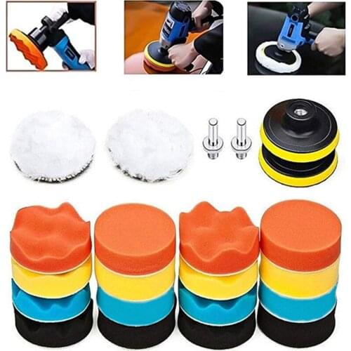3inch/80mm Buffing Sponge Polishing Pad Set Grinding Wheel Sanding Disc for Car Paint Cleaning Polishing Hand Tools