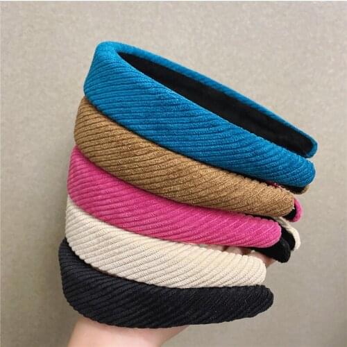 Women Striped Hairband Simple Knotted Solid Color Headband for Women Cute Clothing Hairband Handmade Hair Hoop Hair Accessories