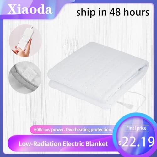 Xiaoda Low Radiation Electric Heat Blanket Overheat Protection 12 Hours Automatic Power-off for Bedroom