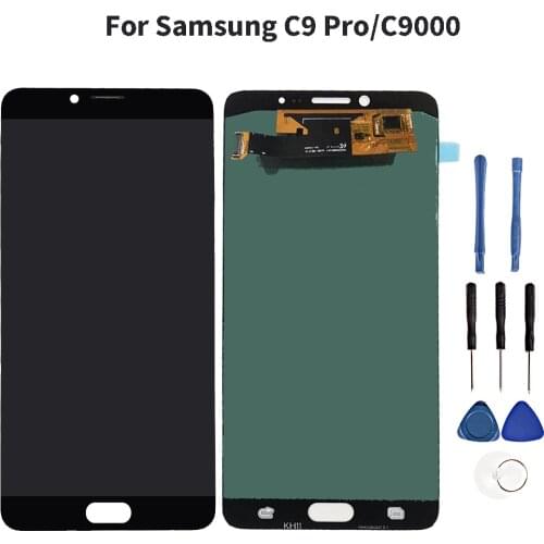 Original Super Amoled LCD For Samsung C9 Pro C9000 LCD Screen Touch Screen Digitizer Display Assembly Replacement