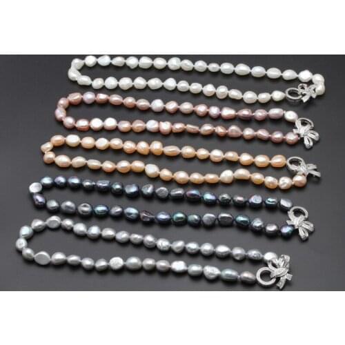 Real Freshwater pearl necklace 11-12mm baroque wedding jewelry girl birthday best gift white natural pearl necklaces 20"