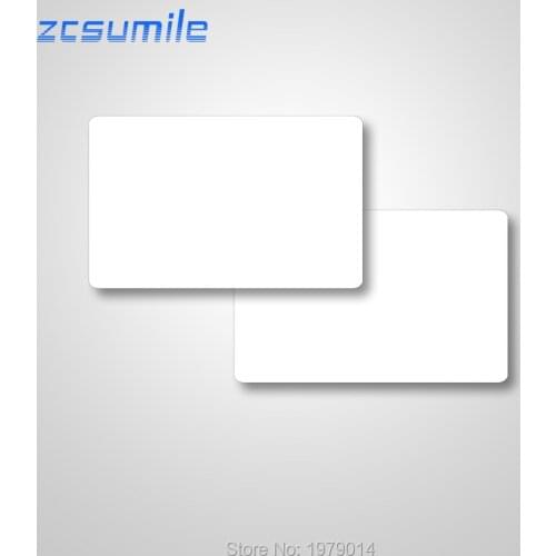 100 pcs/lot Printable blank PVC card Non chip only for Direct-to-card printer free shipping