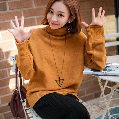 Thick Warm Turtleneck Sweater Women 2018 Autumn Winter Tricot Jumper Women Sweaters And Pullovers Female Knitted Tops