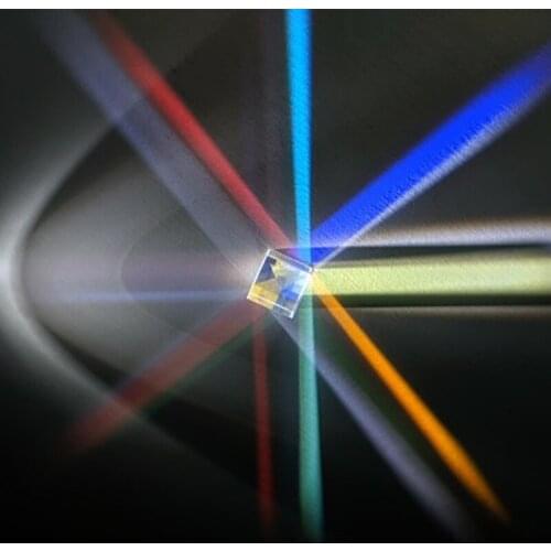 Prism Optical Experiment Instrument 15*15*15mm Prism Six-Sided Cube Prism Stained Glass Beam Splitting Prism For Childrens Gi
