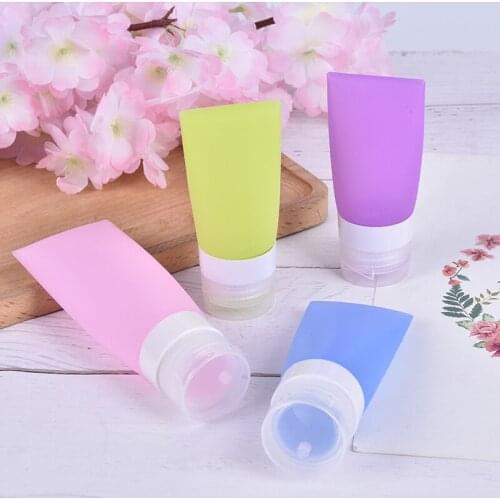Travel Refillable Bottles Silicone Skin Care Lotion Shampoo Gel Squeeze Bottle 38/60/80ml Tube Containers Squeeze Kits Drop ship