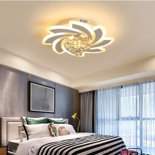 Modern and Simple Led Ceiling Lamp, Atmospheric Creative Personality, Crystal Flower-shaped Master Bedroom Lamp