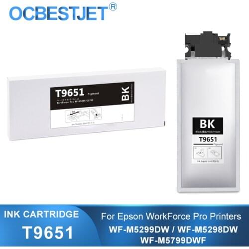T9651 C13T965140 200ml Black Ink Cartridge With Pigment Ink For Epson WorkForce Pro WF-M5799DWF WF-M5299DW WF-M5298DW Printer