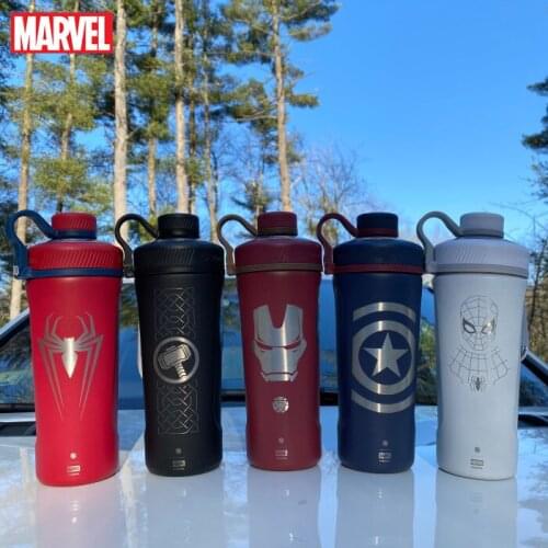 Disney Marvel Avengers series stainless steel thermos mens fitness cup Shake cup large capacity kettle convenient type
