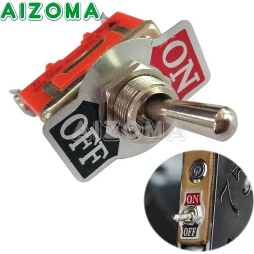 Vintage Motorcycles 2-Pin Toggle Flick Switch 12v SPST On-Off Botton Switches For Harley Cafe Racer Bobbers Choppers