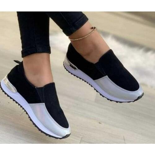 Vulcanize Shoes Sneakers Women Shoes Ladies Slip-On Solid Color Sneakers for Female Sport Casual Shoes for Women