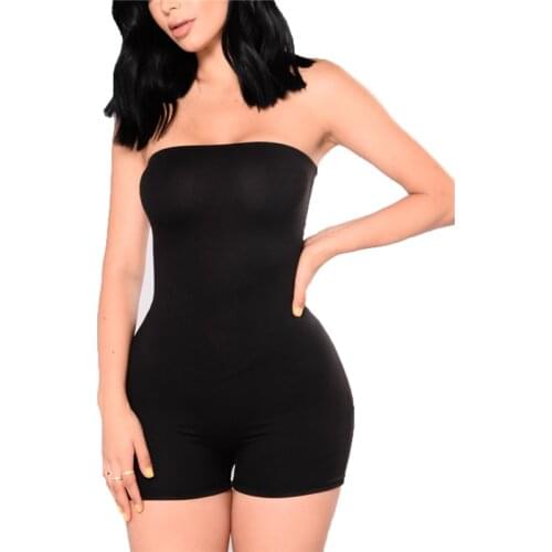 Womens Summer Bodysuit Solid Color/Leopard/Camouflage Sleeveless Playsuit Off Shoulder Bodycon Outfit Short Pants Party Romper