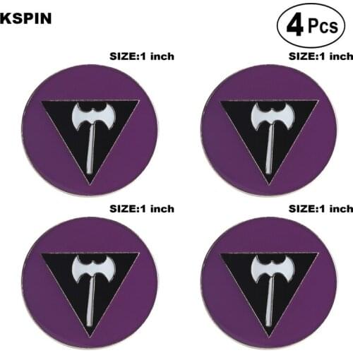 Lesbian Pride Lapel Pin Flag badge Brooch Pins Badges 4pcs