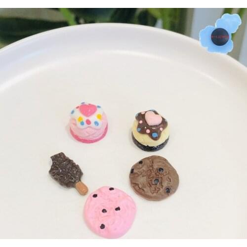 Good Quality 1pcs Ice Cream Cookie Resin Boys Girls Shoes Accessories Garden Shoe Decorations Fit Croc Jibz Charm