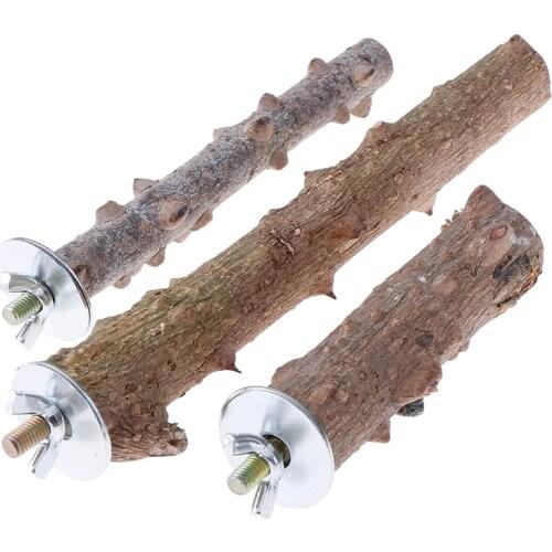 10/15/20cm Parrot Bird Natural Logs Pet Bite Claw Grinding Pepper Wood Standing Stick Perches Wood Portable Toy