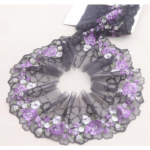 2Yards/Lot High 2021 Quality Lace Embroidery Lace Fabric Net Lace Ribbon Tulle Lace Handmade Sewing JC122