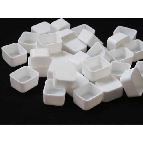 25/50/100pcs 2ml Rounded Corner White Color Empty Plastic Half Pan Watercolor Paint Grid Pans for Watercolor Acrylic Oil Paints