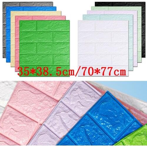 3D Brick Wall Stickers Wallpaper Decor Foam Waterproof Wall Covering Wallpaper For Kids Living Room DIY Background