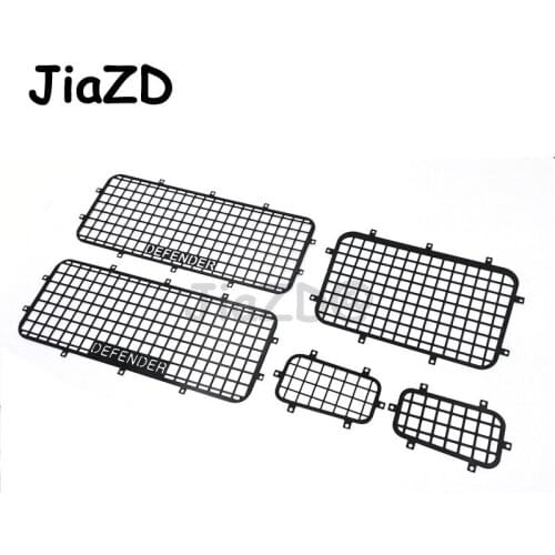 5pcs Metal Window Mesh Protective Net with DEFENDER Logo for 1/10 RC Crawler Car Traxxas TRX-4 Practical RC Cars Accessories Y02