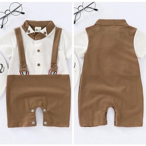 7 Colors Newborn Clothes Baby Clothes Infant Baby Boy Stripe Print Short Sleeve Rompers Kids Boys Bodysuit Jumpsuit