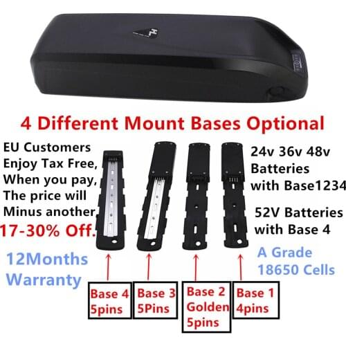 24v 36v 48v 52v Electric bike bicycle batteries 10ah 10.4ah 11.6ah 12ah 13ah 14ah 15ah 16ah 17ah 17.5ah Ebike battery hailong