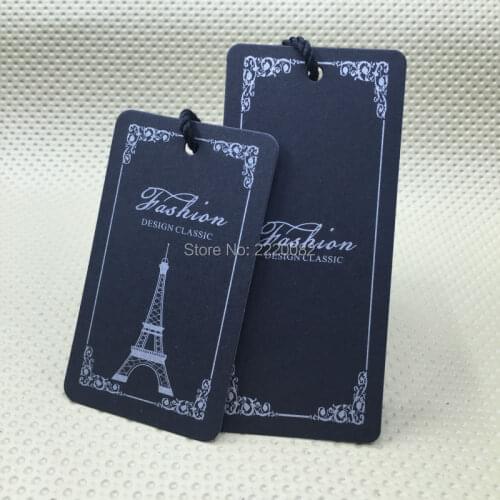 Custom black matt tags/pattern printing cardboard/garment tags printing/clothing printed labels/clothing woven labels logo