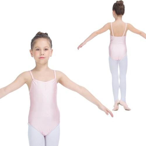 Nylon/Lycra Camisole Moderate Low Back Ballet Dancing Leotards Girls Costumes Kids Gymnastic Tights