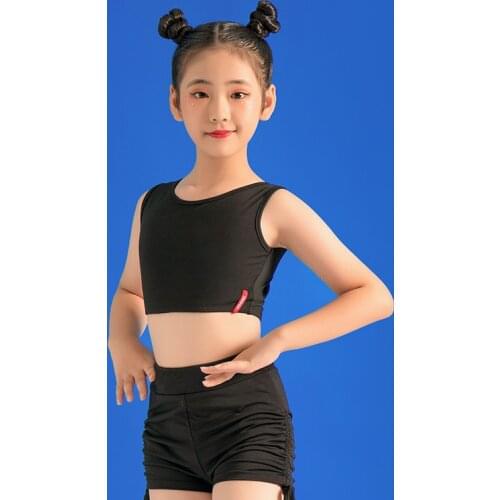 Latin Dance Costumes For Kids Practice Tops Competition Dance Clothes Girls Rumba Tango Samba Salsa Cha Cha Dance Clothes VO1292