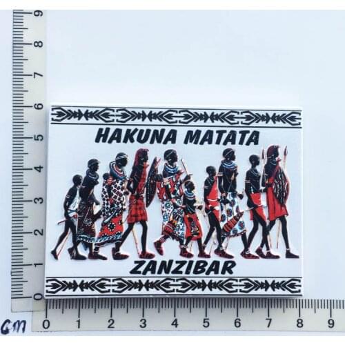 Zanzibar Tanzania)Fridge Magnet Creative Travel Commemorate Crafts 19D Ornaments Magnetism Resin Material Refrigerator Stickers