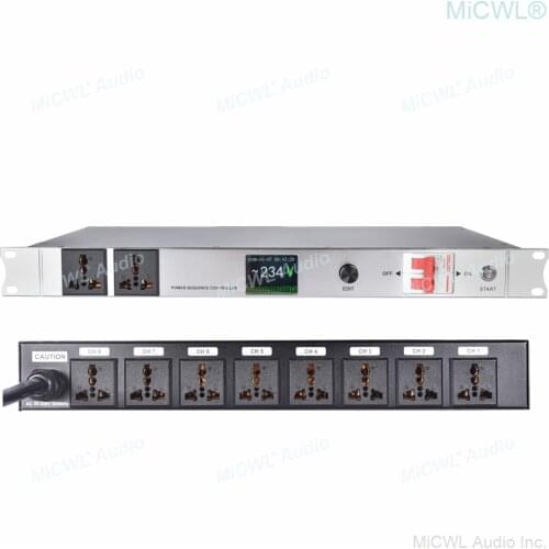 MiCWL 10 Channel Digital Power Sequence Controller Air Switch 30A 6000W Conditioner Surge Protector 8+2 Power Supply Regulator