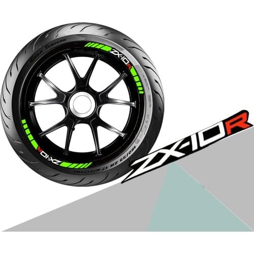 Suitable for Kawasaki zx-10r motorcycle wheel hub sticker wheel hub Decal motorcycle sticker rim reflective color strip