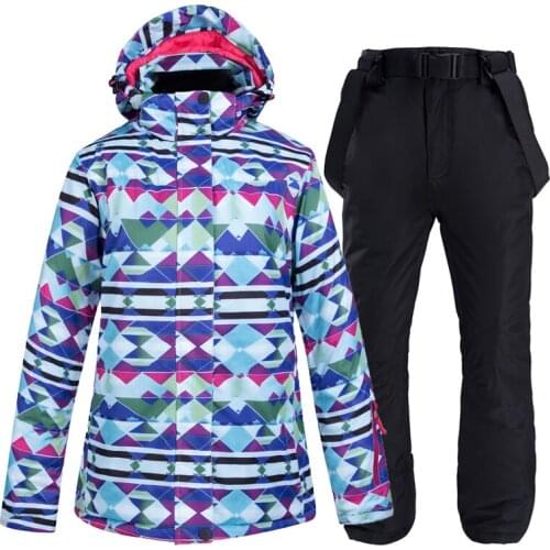 Cheaper Snow Suit Sets Snowboarding Clothing Girls Costumes Winter Outdoor Waterproof Windproof Skiing Jacket + Pant Womens
