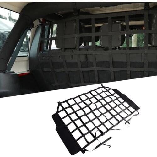 Nylon Black Rear Trunk Shielded Isolation Net Fit for Jeep Wrangler JK 2017 2016 2015 2014 2013 2012 2011 2010 2009 2008 2007