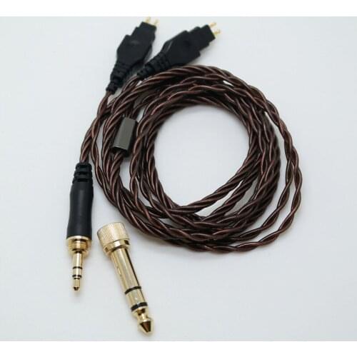 Newest 3.5mm/6.35mm Headphone Cable For Sennheiser HD414 HD650 HD600 HD580 HD565 HD545 HD535 HD525 HD265 HD25