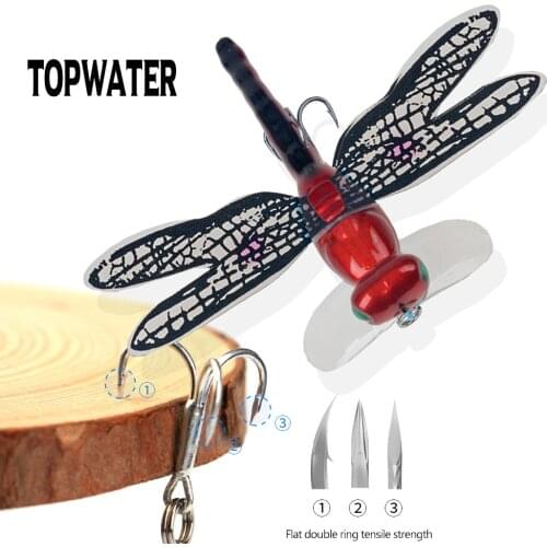Topwater Dragonfly Dry Flies Insect Fly Fishing Lure 6g 75mm Trout Popper Artificial Bait Wobblers For Trolling Hard Lure