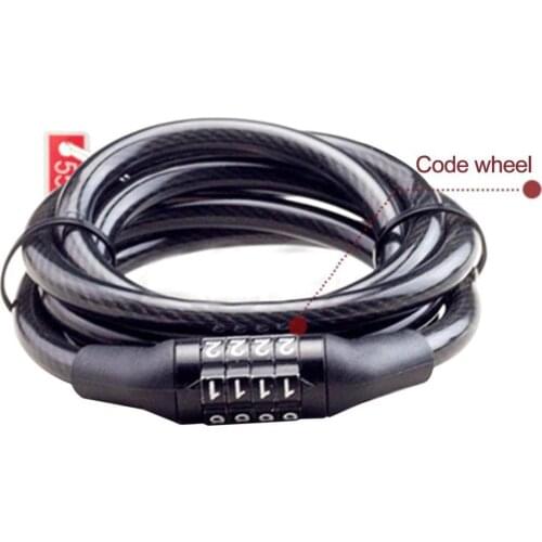 Anti-Theft Bicycle Code Lock Code Key Steel Wire Locks Universal Mountain Bike Cable Lock Bicycle Accessories