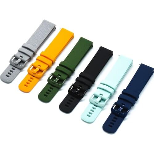 New 20mm Silicone Band For Samsung Galaxy Watch Active 2 Active 3 Gear S2 Watchband Bracelet Strap For Huami Amazfit bip Watches
