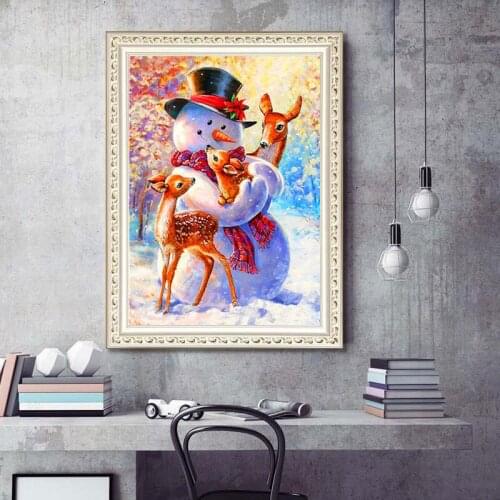 Christmas diamond Mosaic diamond painting 5D DIY diamond cross embroidery Mosaic home decoration