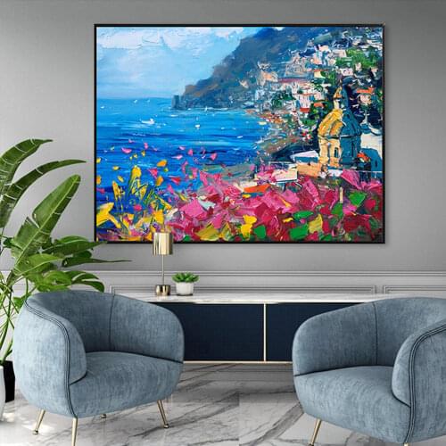 Hand Painted Modern Abstract Landscape Oil Painting Large Wall Art Handmade On Canvas Painting Cuadros Grandes Decoracion Salon