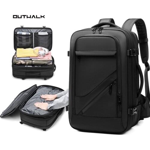 OUTWALK Mens Backpack 60 L Multifunction Fashion 17 Inch Laptop Backpacks Anti-Theft Bag Vacuum Compression Back pack For Men