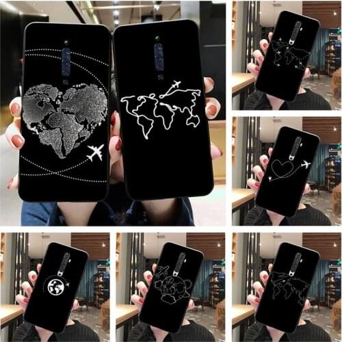 Planes Map Designs Airplane Phone Case For Oppo A5 A9 2020 Reno2 z Renoace 3pro A73S A71 F11