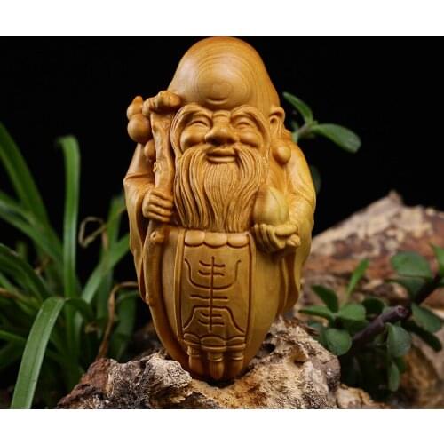 Boxwood carved hand pieces lobular honeysuckle carving crafts