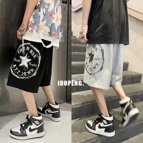 BXyichen original hip-hop shorts ins tide brand five-point pants summer mens big pants loose trend wild casual sports pants