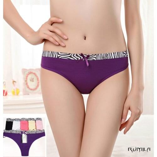 5color Cotton lace Womens Sexy Thongs G-string Underwear Panties Briefs For Ladies T-back bikini lingerie 4pcs/lot 87315