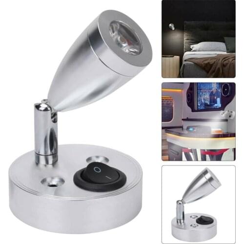 LED Wall Lamp Boat RV Reading Lamp LED Bedside Dimmable Camper Trailer Motorhome Interior Lighting for Boat Yacht and Caravan