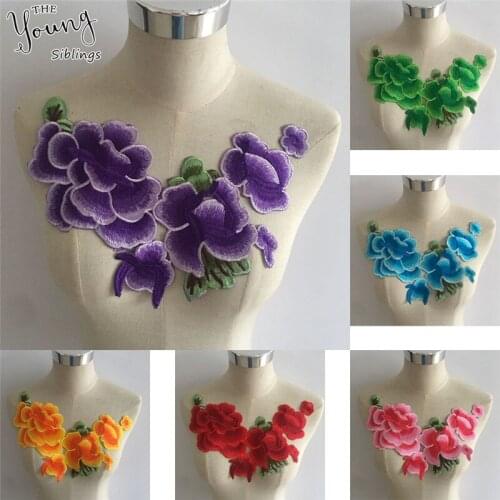 Fashion style Iron on patch Embroidery Applique Patch Lace DIY Hot melt adhesive Badges Clothing Sewing Accessory Craft Supplies