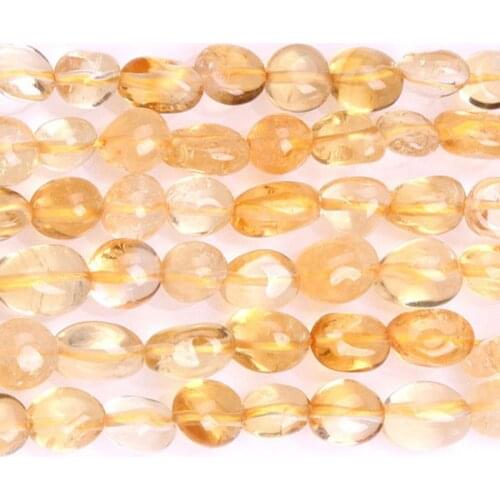 6x8mm Natural Freeform Potato Yellow Citrines Beads For Jewelry Making Beads 15'' Needlework DIY Beads Bracelets For Women