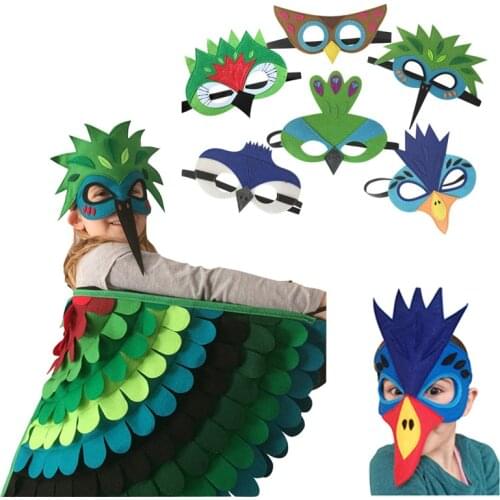 Amawill Halloween Decorations Butterfly Bird Owl Wings and Mask Girls Boys with for Child Dress Halloween Role Play Party Favors